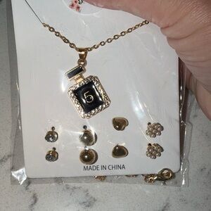 Gold and black costume jewelry